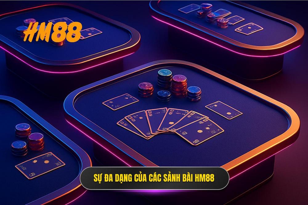 2.sự đa Dạng Vượt Trội Của Các Sảnh Game Bài Hm88
